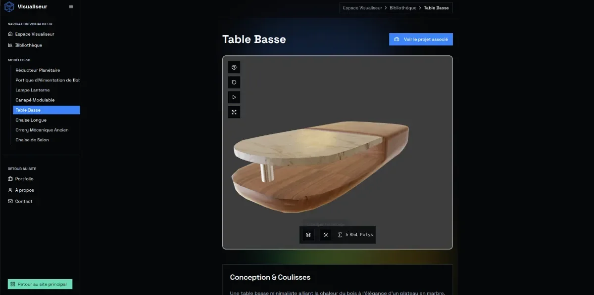 Presentation de rendu 3D interactif