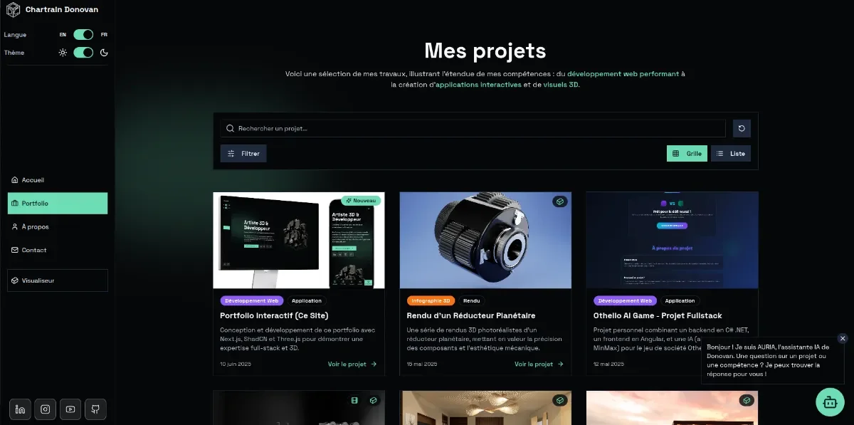 Présentation de la gallerie de projet